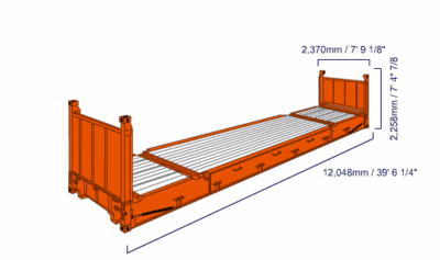 40' FLAT RACK CONTAINER